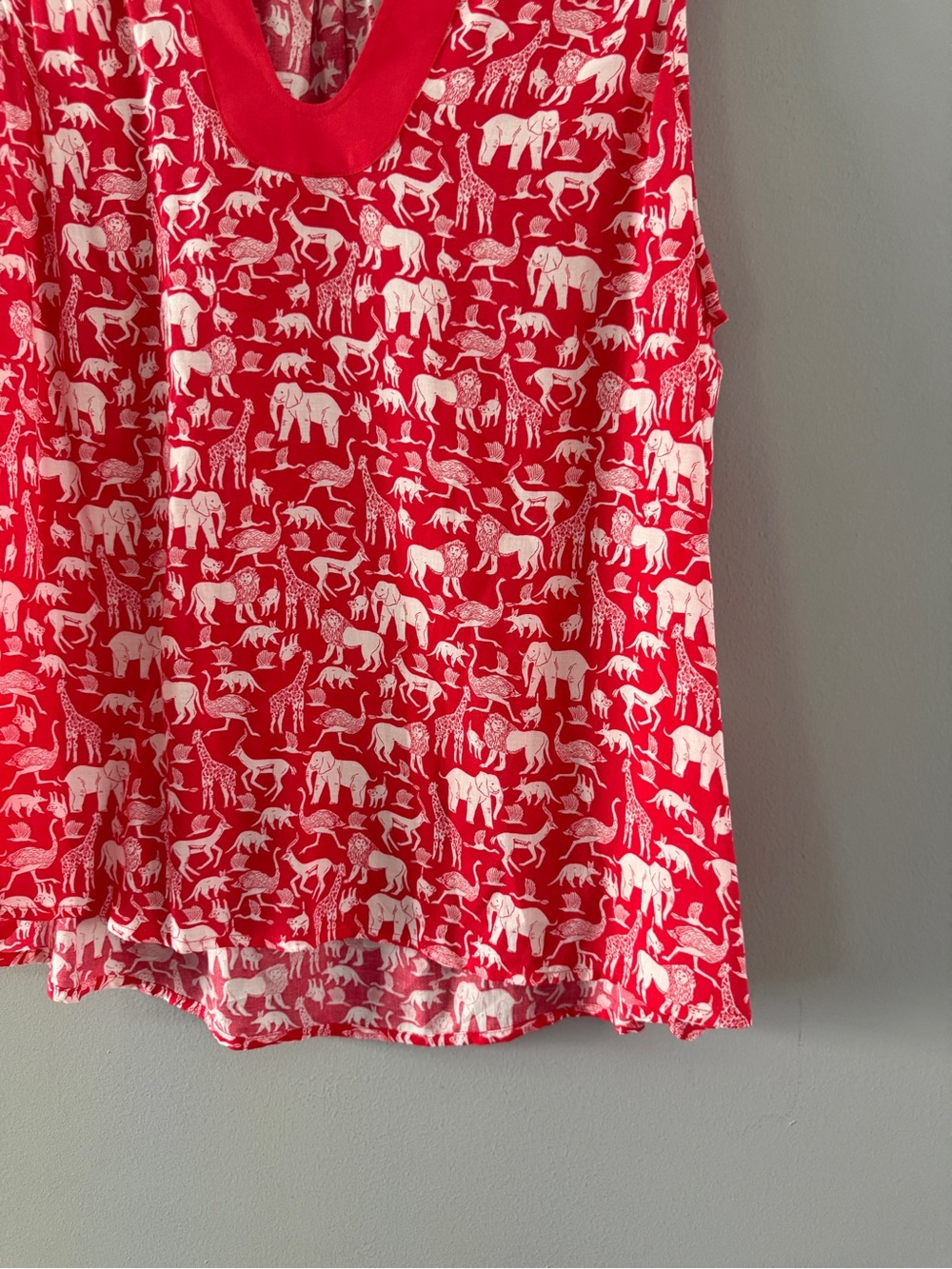 Maeve by Anthropologie Safari Animal Print Sleeveless Blouse Tank Top Size 12 - Picture 4 of 6